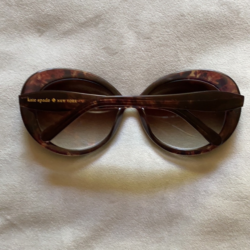 Kate Spade tortoise shell cat eye sunglasses EUC - Picture 3 of 4